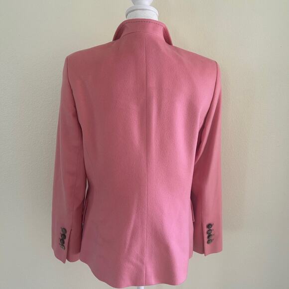Roberto Quaglia Blazer Cashmere Womens SZ38/L Pink 2 Button Classic Old Money - Picture 2 of 11